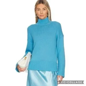 Vince Sweaters Vince Wool Cashmere Blend Ribbed Mock Neck